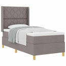 vidaXL Boxrugós ágy fejtámlával Tópszínű 90 x 200 cm szövet