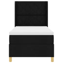 vidaXL Box Spring ágy matracmal fejtámlával Fekete 100 x 200 cm szövet