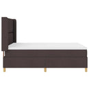 vidaXL Boxrugós ágy fejtámlával Sötét Barna 140 x 190 cm szövet