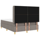 vidaXL Boxrugós ágy fejtámlával Tópszínű 140 x 190 cm szövet
