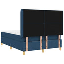 vidaXL Boxrugós ágy fejtámlával Kék 140 x 190 cm szövet
