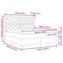 vidaXL Boxrugós ágy fejtámlával Fekete 180 x 200 cm szövet