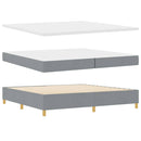 vidaXL Box Spring ágy matracmal Világosszürke 200 x 200 cm szövet