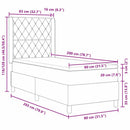 vidaXL Boxrugós ágy matracmal Sötétszürke 80 x 200 cm Bársony