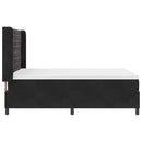 vidaXL Boxrugós ágy matracmal fejtámlával Fekete 140 x 200 cm Bársony