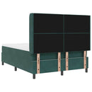vidaXL Boxrugós ágy matracmal Sötétzöld 160 x 200 cm Bársony