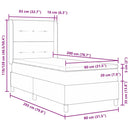 vidaXL Boxrugós ágy matracmal fejtámlával Kék 80 x 200 cm Bársony
