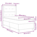 vidaXL Boxrugós ágy matracmal fejtámlával Kék 100 x 200 cm Bársony