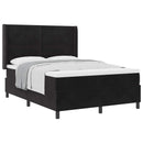 vidaXL Boxrugós ágy matracmal fejtámlával Fekete 140 x 190 cm Bársony