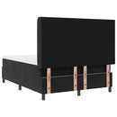 vidaXL Boxrugós ágy matracmal fejtámlával Fekete 140 x 190 cm Bársony