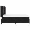 vidaXL Boxrugós ágy matracmal fejtámlával Fekete 140 x 190 cm Bársony