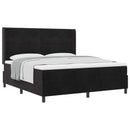 vidaXL Boxrugós ágy matracmal fejtámlával Fekete 180 x 200 cm Bársony