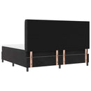 vidaXL Boxrugós ágy matracmal fejtámlával Fekete 200 x 200 cm Bársony