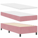 vidaXL Boxrugós ágy fejtámlával Rózsaszín 80 x 200 cm Bársony
