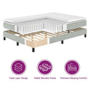vidaXL Boxrugós ágy fejtámlával Világosszürke 90 x 190 cm Bársony