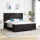 vidaXL Boxrugós ágy fejtámlával Fekete 180 x 200 cm Bársony