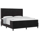 vidaXL Boxrugós ágy fejtámlával Fekete 180 x 200 cm Bársony