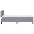 vidaXL Boxrugós ágy LED szalagokkal Világosszürke 80 x 200 cm szövet