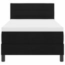 vidaXL Boxrugós ágy matracmal fejtámlával Fekete 90 x 190 cm szövet