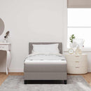 vidaXL Boxrugós ágy matracmal leddel Tópszínű 90 x 190 cm szövet