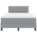 vidaXL Boxrugós ágy matracmal Világosszürke 120 x 190 cm szövet