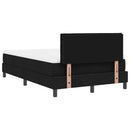 vidaXL Boxrugós ágy matracmal leddel Fekete 120 x 200 cm szövet