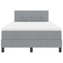 vidaXL Boxrugós ágy matracmal Világosszürke 120 x 190 cm szövet