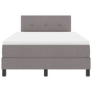 vidaXL Boxrugós ágy matracmal fejtámlával Tópszínű 120 x 190 cm szövet