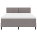 vidaXL Boxrugós ágy matracmal leddel Tópszínű 140 x 200 cm szövet