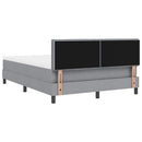 vidaXL Boxrugós ágy párnával Világosszürke 160 x 200 cm szövet