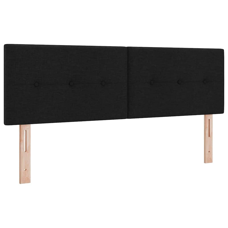 vidaXL Boxrugós ágy matracmal fejtámlával Fekete 160 x 200 cm szövet