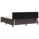 vidaXL Boxrugós ágy LED szalagokkal Sötét Barna 180 x 200 cm szövet