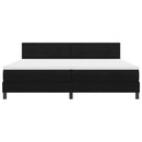 vidaXL Boxrugós ágy matracmal fejtámlával Fekete 200 x 200 cm szövet