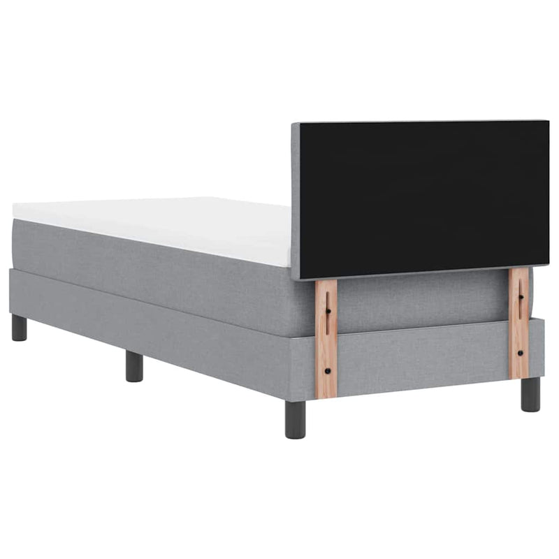vidaXL Boxrugós ágy matracmal Világosszürke 80 x 200 cm szövet