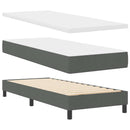 vidaXL Boxrugós ágy matracmal leddel Sötétszürke 80 x 200 cm szövet