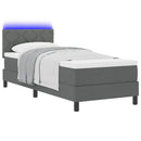 vidaXL Boxrugós ágy matracmal leddel Sötétszürke 80 x 200 cm szövet