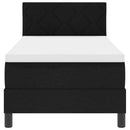 vidaXL Boxrugós ágy matracmal fejtámlával Fekete 80 x 200 cm szövet