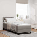 vidaXL Boxrugós ágy matracmal leddel Tópszínű 80 x 200 cm szövet