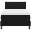 vidaXL Boxrugós ágy matracmal fejtámlával Fekete 90 x 190 cm szövet
