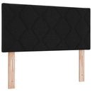 vidaXL Boxrugós ágy matracmal leddel Fekete 100 x 200 cm szövet