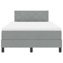 vidaXL Boxrugós ágy matracmal Világosszürke 120 x 190 cm szövet