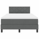 vidaXL Boxrugós ágy matracmal Sötétszürke 120 x 190 cm szövet