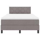 vidaXL Boxrugós ágy matracmal fejtámlával Tópszínű 120 x 190 cm szövet