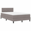 vidaXL Boxrugós ágy matracmal leddel Tópszínű 120 x 200 cm szövet