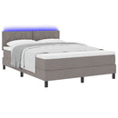 vidaXL Boxrugós ágy párnával fejtámlával Tópszínű 160 x 200 cm szövet