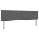 vidaXL Boxrugós ágy LED szalagokkal Sötétszürke 180 x 200 cm szövet