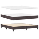 vidaXL Boxrugós ágy matracmal Sötét Barna 180 x 200 cm szövet
