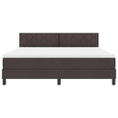 vidaXL Boxrugós ágy matracmal Sötét Barna 180 x 200 cm szövet