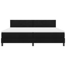 vidaXL Boxrugós ágy matracmal leddel Fekete 200 x 200 cm szövet