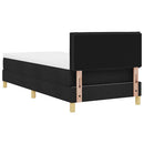 vidaXL LED Box Spring Ágy LED szalagokkal Fekete 80 x 200 cm szövet